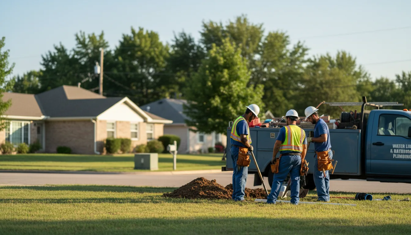 Residential water line and bathroom plumbing service in Laramie, WY